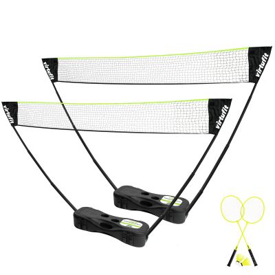 3. VIRTUFIT 2-IN-1 TRAGBARES BADMINTON- UND TENNISSET - INKLUSIVE TASCHE UND SCHLÄGER