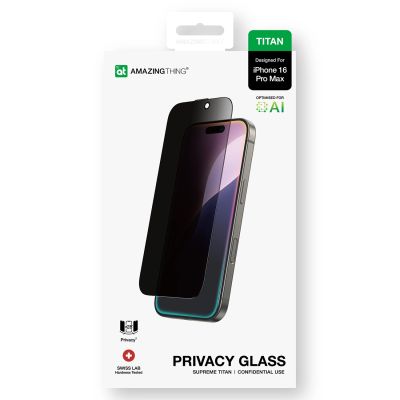 12. AmazingThing Titan Privacy Glass Sichtschutz Panzerglas für iPhone 16 Pro Max