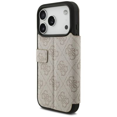 5. Guess Book 4G Metall-Logo-Hülle für iPhone 18 Pro / 17 Pro – Pink