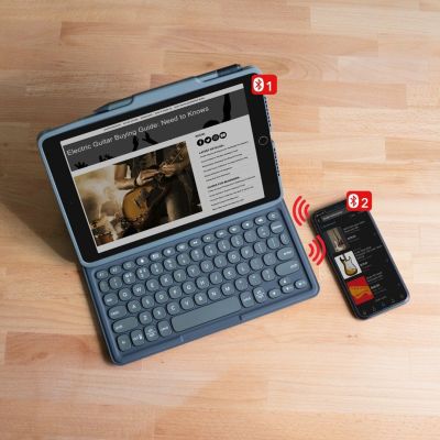 4. ZAGG Keyboard Pro Keys – Hülle mit Tastatur und Apple Pencil-Halterung für iPad 10,9" 10G / 11" (A16) (schwarz/grau)