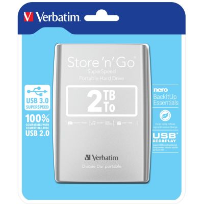 2. Verbatim Store 'n' Go Externe Festplatte 2,05 TB 5400 U/min Micro-USB B 3.2 Gen 1 (3.1 Gen 1) Silber