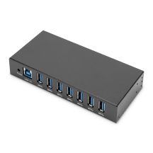 Industrieller Hub mit 7 USB 3.0 SuperSpeed-Anschlüssen, aktives Metallgehäuse, DIN-Schienenmontage