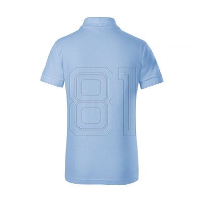 4. Malfini Pique Polo Free Jr MLI-F2215 blaues Poloshirt