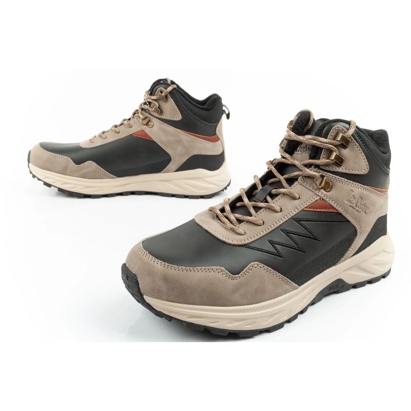 8. Lee Cooper Herren Winter-Wanderstiefel, isoliert, hochknöchelhoch, beige, schwarz