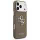 4. Guess Grained Big 4G Classic Logo Hülle für iPhone 17 Pro Max - Braun