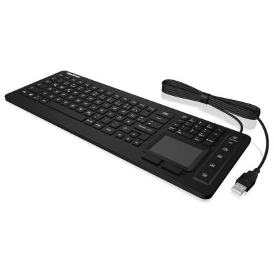 4. KeySonic KSK-6231 INEL (UK) Industrietastatur USB QWERTY Britisches Englisch Schwarz