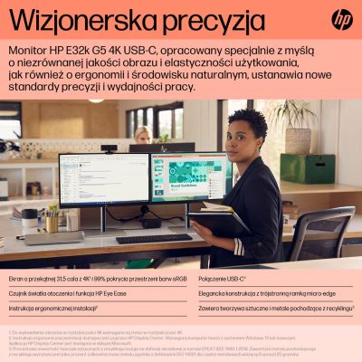 7. HP Monitor 31,5" E32k G5 4K (6N4D6AA)