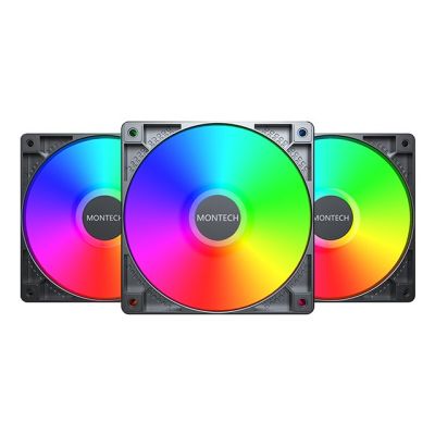 3. Montech GF120 PWM ARGB Lüfter, 3 Stück - 120 mm