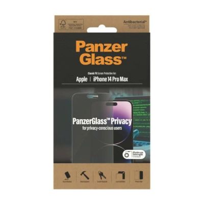8. PanzerGlass Classic Fit antibakterielles Sichtschutzglas für iPhone 14 Pro Max