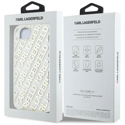 8. Karl Lagerfeld IML Repeat Logo iPhone 16e Hülle - Gold