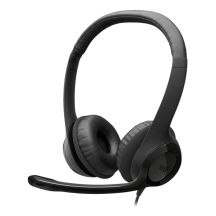 Logitech H390 USB-Headset mit Kabel und Kopfbügel für Anrufe und Musik, USB Typ-C, Schwarz