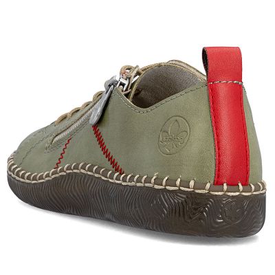 5. Rieker N2401-54 bequeme grüne Damenschuhe