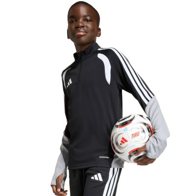 13. adidas Tiro 26 Wettkampf-Trainingsshirt für Kinder, Schwarz und Grau KA7572