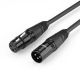 Ugreen AV130 66718 Audio-XLR (weiblich) – XLR (männlich) Kabel für Mikrofon/Verstärker 3 m – schwarz