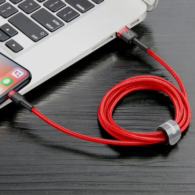 6. Baseus Cafule USB-A / Lightning 2A QC 3.0 Kabel 3 m - rot