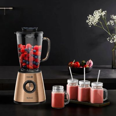 5. TEFAL | Standmixer | BlendForce BL439G10 | Tischgerät | 800 W | Behältermaterial: Glas | Behältervolumen: 1,75 l | Eiscrushing-Funktion | Kupfer