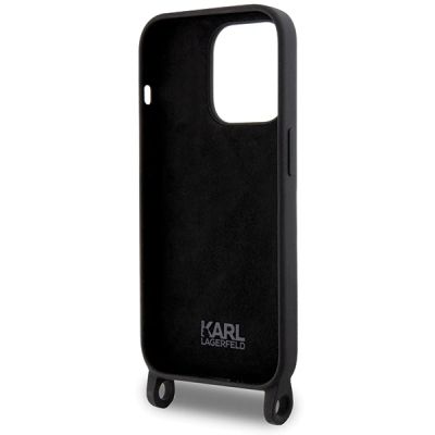 6. Karl Lagerfeld KLHCP15XSCBSCNK iPhone 15 Pro Max 6,7" Hardcase schwarz/schwarz Crossbody Silikon Choupette