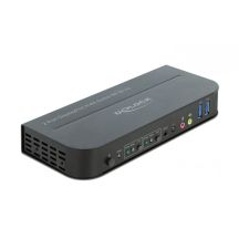 KVM-Switch mit DisplayPort 1.4, 8K, USB 3.0 und Audio – KVM-/Audio-/USB-Switch – 2 Anschlüsse
