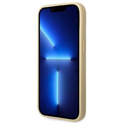 5. Guess GUHCP14SHGGSHD iPhone 14 6.1" Gold/Gold Hartschalenetui Glitter Script