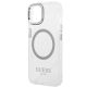 6. Guess GUHMP14SHTRMS iPhone 14 6,1" srebrny/silver hard case Metal Outline Magsafe