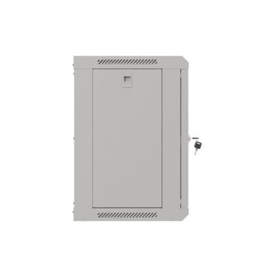 16. Wandmontierter Installationsschrank 19" 9U 540x350 graue Glastür LANBERG (FLAT PACK)