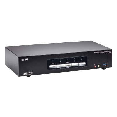 4. ATEN KVM-Switch 4P USB3.0 4K DP Triple View KVMP S
