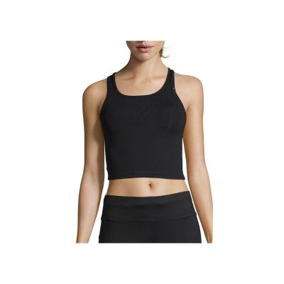 2. CASALL Crop Rib Racerback Sport T-Shirt Schwarz