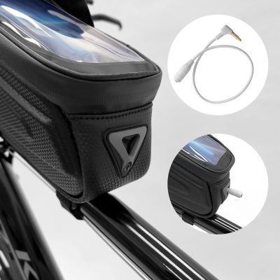 5. Wozinsky Fahrrad-Rahmentasche mit Handyhülle 1,7 l Schwarz (WBB28BK)