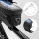 5. Wozinsky Fahrrad-Rahmentasche mit Handyhülle 1,7 l Schwarz (WBB28BK)