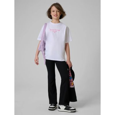 4. Locker geschnittenes Mädchen-T-Shirt mit Aufdruck 4F 4FJRSS26TTSHF3825-10S