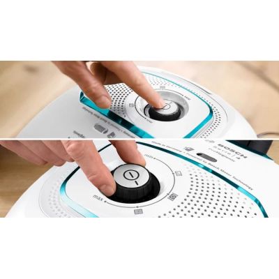 16. Bosch Series 4 BGB41HYG1H Staubsauger mit Beutel (600W; Weiß)