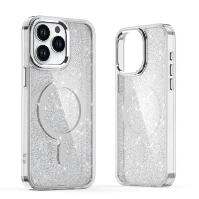2. Glitter Case MagSafe für iPhone 16 Pro – weiß mit Glitzer