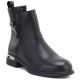 Schwarze Damen-Ankle-Boots aus Leder D&A S.Barski MK62-7025