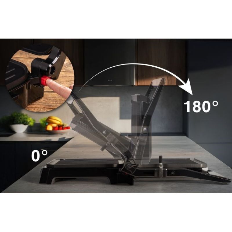 5. ELDOM KONTAKTGRILL GK200 2000W, TEMPERATURREGELUNG, ZWEI FETTBEHÄLTER, PLATTEN MIT ANTIHAFTBESCHICHTUNG