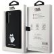 8. Karl Lagerfeld Silikon Choupette Metal Pin Hülle für Samsung Galaxy S24+ – Schwarz