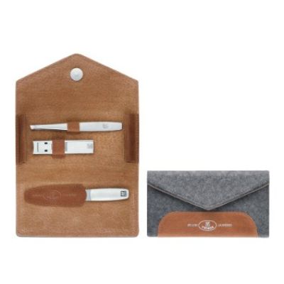 2. ZWILLING 97698-005-0 Twinox Reise-Maniküre-Set – Graues Filzetui, 3-teilig