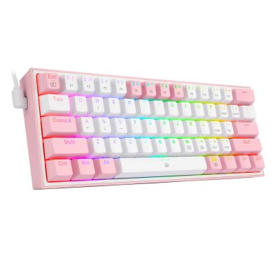 5. REDRAGON K617-RGB Fizz RGB Weiß/Pink USB-Tastatur Pink, Weiß