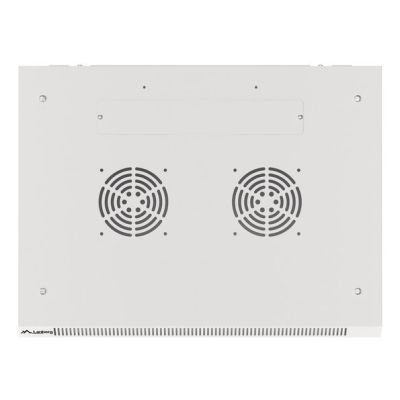 7. Rack-Einbauschrank, Wandmontage, 19" 9U, 600x450, grau, Metalltür, LANBERG (Flat Pack)
