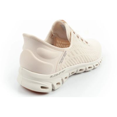 4. Skechers Glide-Step Damen-Sneaker, bequeme ecrufarbene Slipper