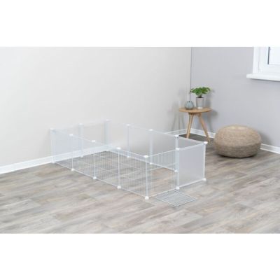 8. Innengehege für Meerschweinchen/Kaninchen, weiß, 140 x 35 x 70 cm