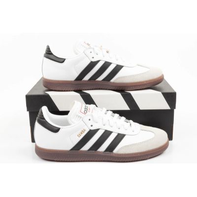 9. Adidas Sportschuhe, Sneaker Samba, modisches Leder, weiß