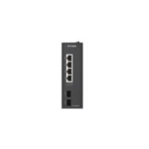 D-Link DIS-100G-06 Netzwerk-Switch, unmanaged L2 Gigabit Ethernet (10/100/1000), DIN-Schienenmontage, Schwarz