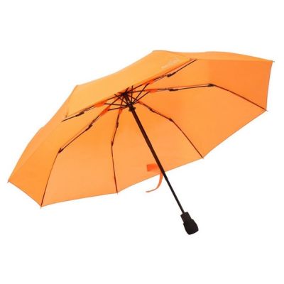 EuroSCHIRM Light Trek Automatik-Regenschirm, orange, kompakt, aus Fiberglas und Polyester