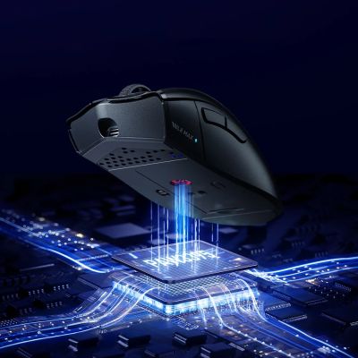 7. Machenike L8 Max Kabellose Gaming-Maus mit Ladestation – Schwarz