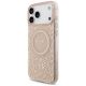 3. Guess IML Flowers Electro Pearl Strap MagSafe Case für iPhone 17 Pro Max - Rosa