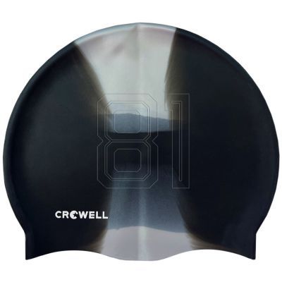 Crowell Multi Flame Silikon-Badekappe, Schwarz und Grau, Col. 16
