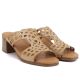 65. Beige, geschlossene Sandalen mit Lochmuster von Sabatina für Damen
