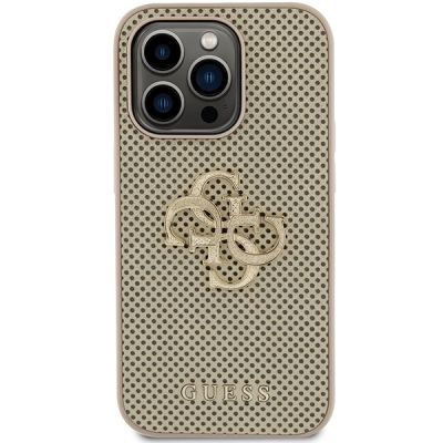3. Guess Perforated 4G Glitter Hülle für iPhone 15 Pro – Gold