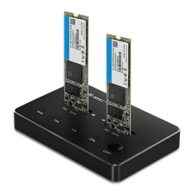 23. QOLTEC 2x SSD M.2 SATA | NGFF | USB Typ C Dockingstation