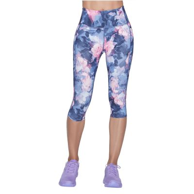Skechers Go Walk Capri-Leggings mit hoher Taille, Summer Rose, CP1-NVHP, mehrfarbig, XS